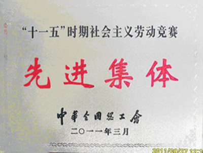 大明廚具獲評&rdquo;十一五&ldquo;時期社會主義勞動競賽先進集體