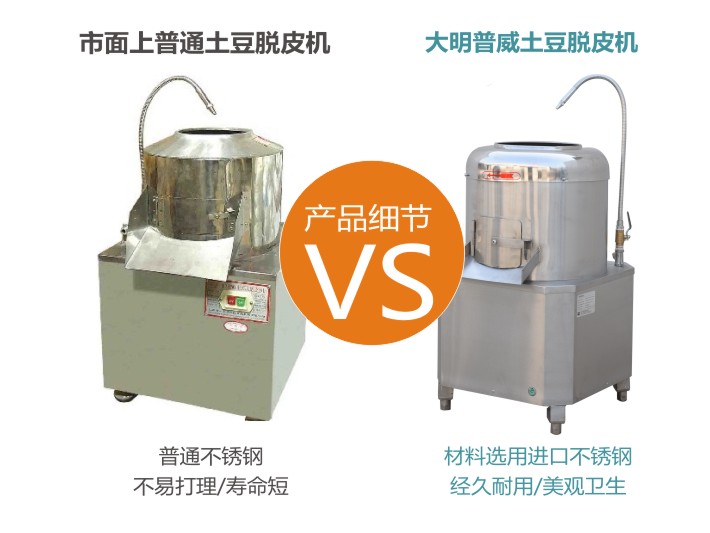 與市場上普通土豆去皮機對比 與市場上普通土豆去皮機對比